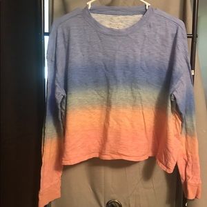 Watercolor Rainbow Ombré Crop Top
